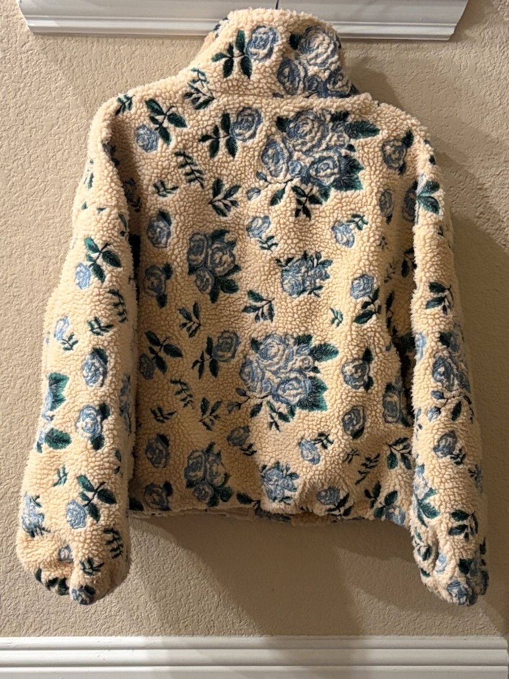 The Tiny Big Sister Roses Sherpa Jacket Size M/38 - Picture 6 of 13